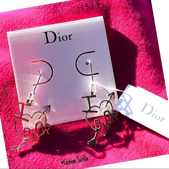 Christian Dior Silver “I Love You” Cupid heart earrings - Picture 6 of 14